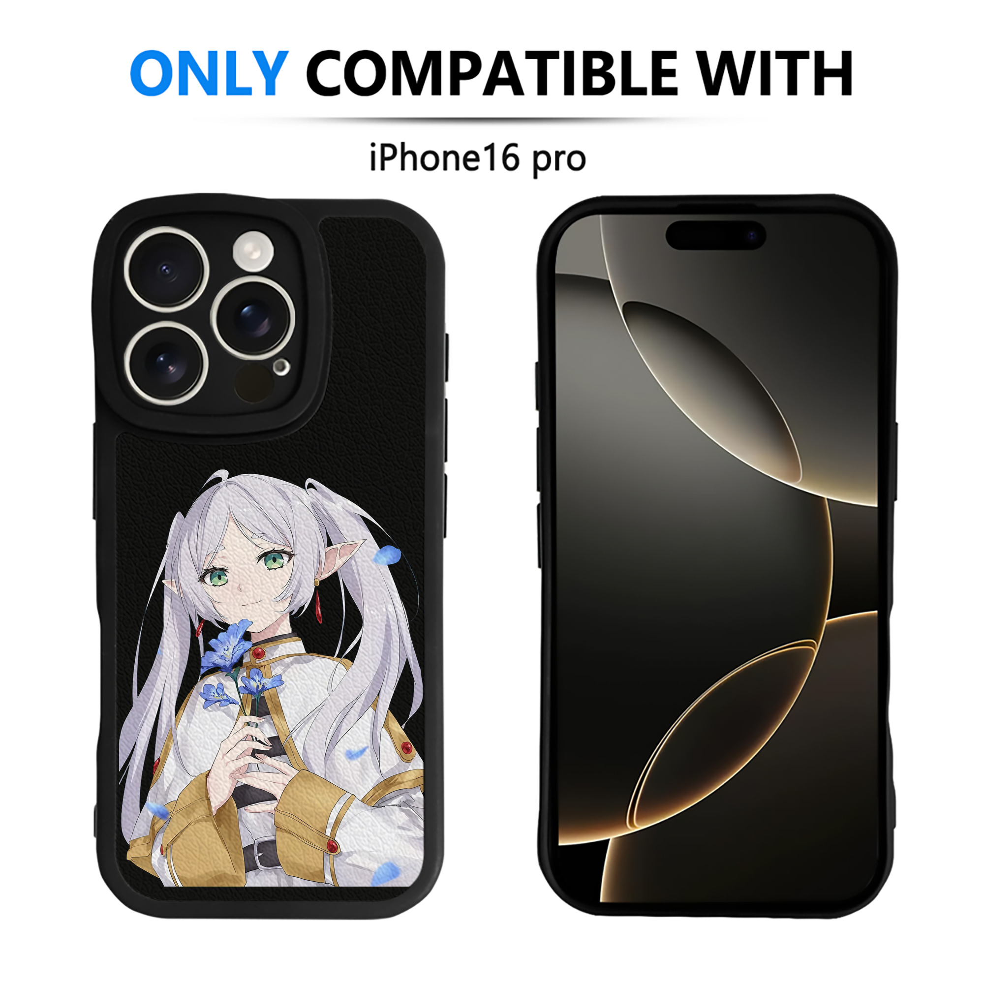 （画像用） 葬送のフリーレン Frieren 【iPhone 16シリーズ対応】シリコンスマホケース（レザー調） 材質：シリコン
